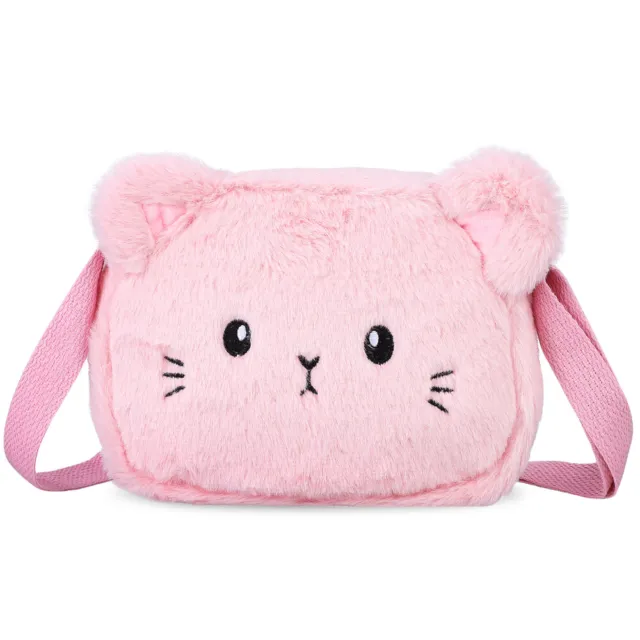 Stuffed Shoulder Purse Cat for Girls Crossbody Bag Child Toddler Cute