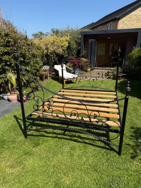 30YEAROLD HANDMADE ARTISAN Wrought Iron King Size Bed Frame Heavy — free download