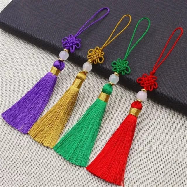 Phone Pendant Chinese Knot Tassel Jade Beads Chinese Knot Pendants  Clothes Bag