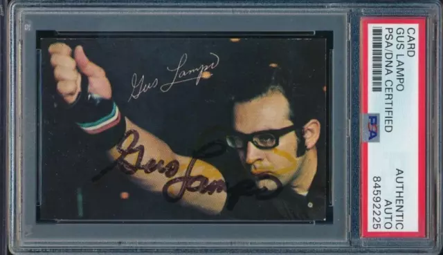 1973 PBA Bowling Gus Lampo signed auto autograph PSA/DNA double signature*