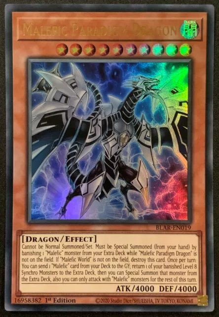 Malefic Paradigm Dragon | BLAR-EN019 | Ultra Rare | 1st Edition | YuGiOh TCG