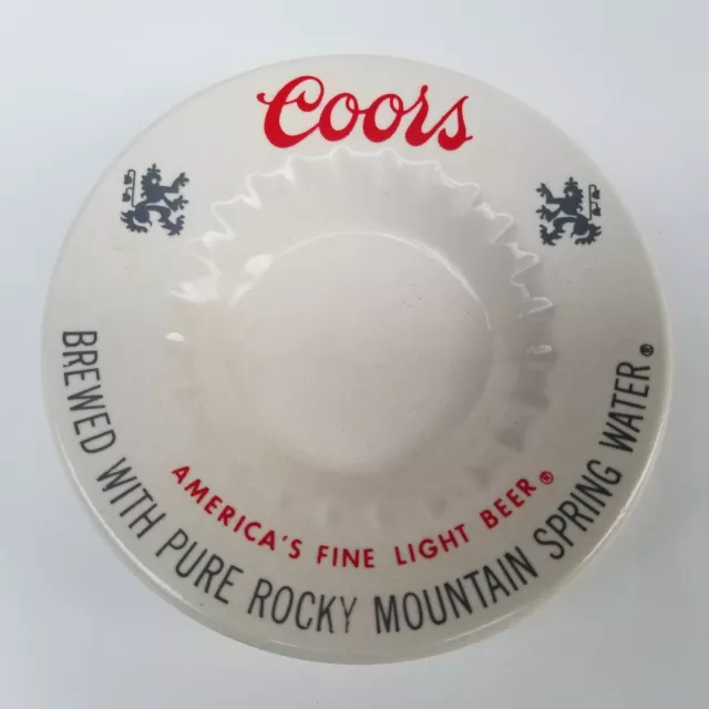 Coors Beer Ceramic Ashtray/Trinket Dish Collectible Rocky Mountain spring