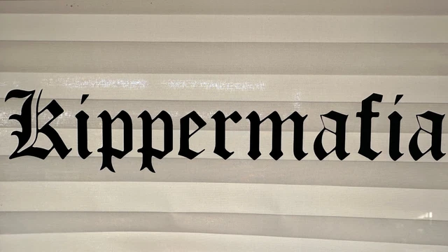 Asphalt Mafia Aufkleber Set - 2x Gothic Schrift LKW Aufkleber Schwarz 40cm