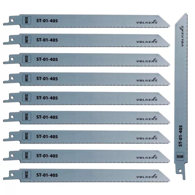 10 x BiM Säbelsägeblatt, 228 x 19 x 0,9 mm, Z 1,8 mm für Sägen dünnen Blech