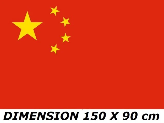 Fanion Mini Drapeau Chine - 15x10 Cm, Polyester Double Face, Décoration Voiture, Événements