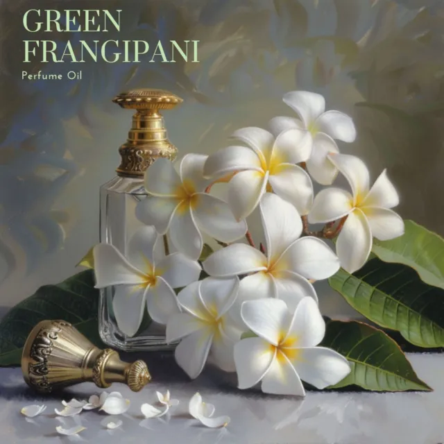 Green Frangipani Tropical Perfume Oil, Soliflore. Natural and Organic, Handmade.