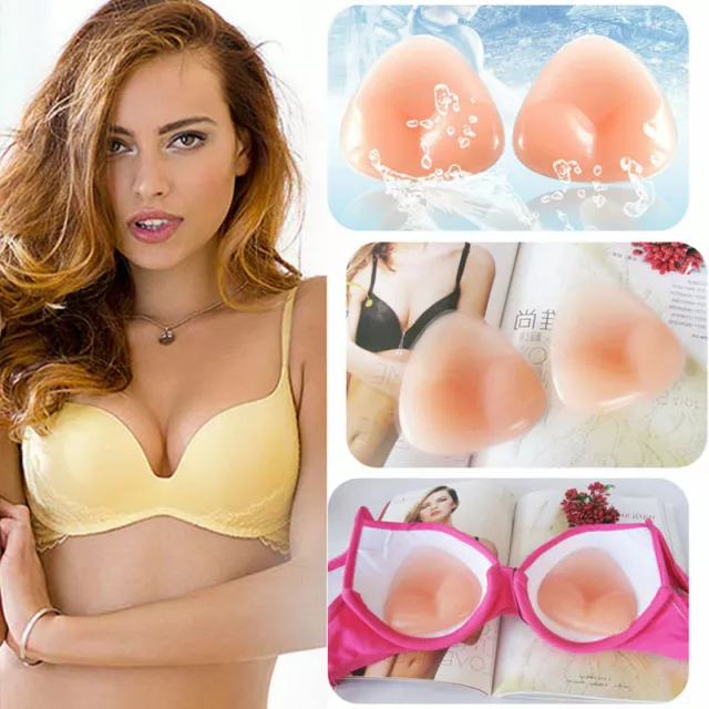 Silicone Insert Pads Gel Push Up Lift Plunge Bra Breast Enhancer Bikini  Swimsuit