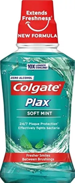 Colgate Plax Soft Mint Mouthwash with CPC 250ml. Fast delivery UK