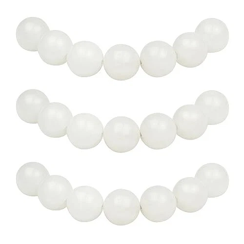 MJDCB 10mm 35 pièces Jade Blanc Perle Pierre Naturelle Ronde en Vrac Perles Semi