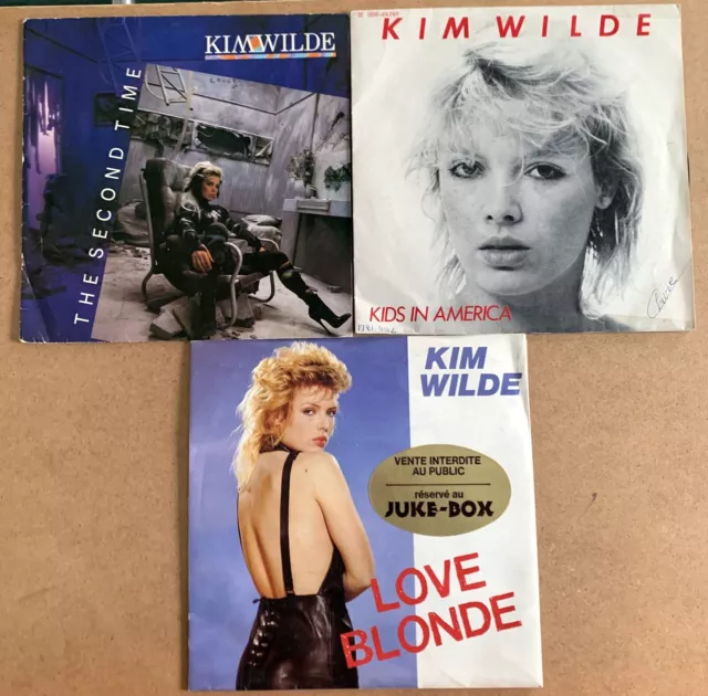 Disque Vinyle 45T - Lot de 3 -- Kim WILDE