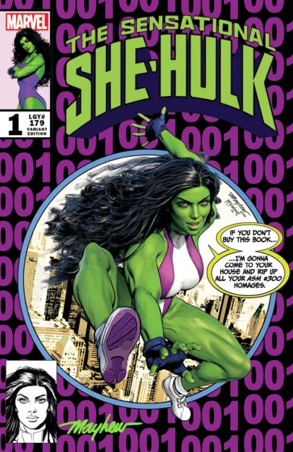 THE SENSATIONAL SHE-HULK #1 Mike Mayhew Studio Variant Cover A Trade Signed COA