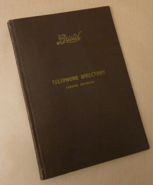 "Bristol" Siddeley Telephone directory Dark Brown outer by Edward Everard 1959