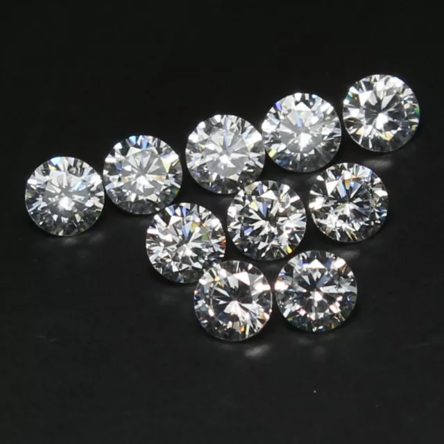 Super! De Farbe VVS1 10 PC Menge 2.60 MM Rund Brillantschliff Weiß Loser Diamant