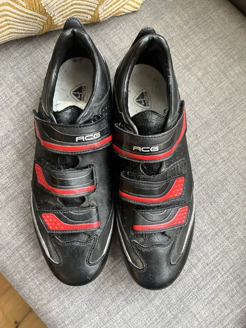 NIKE ACG CYCLING Shoes Size UK8.5 EUR 43 Leather Black & Red  display picture 1