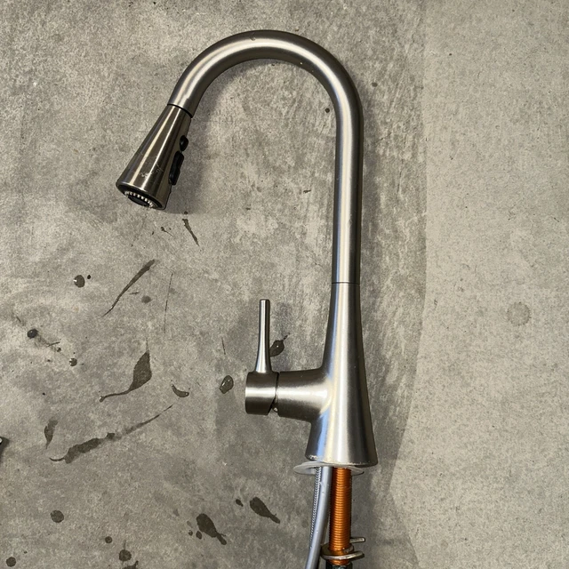 MOEN SPOT RESIST Stainless One-Handle High Arc Pulldown Kitchen Faucet ...