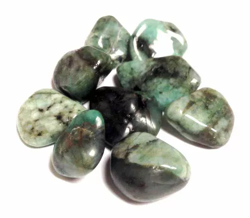 x1 Genuine Natural Emerald Crystal Tumbled Stone