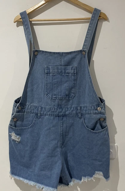 SHEIN Women's Denim Overalls Shorts  Plus size 2XL Plus Size