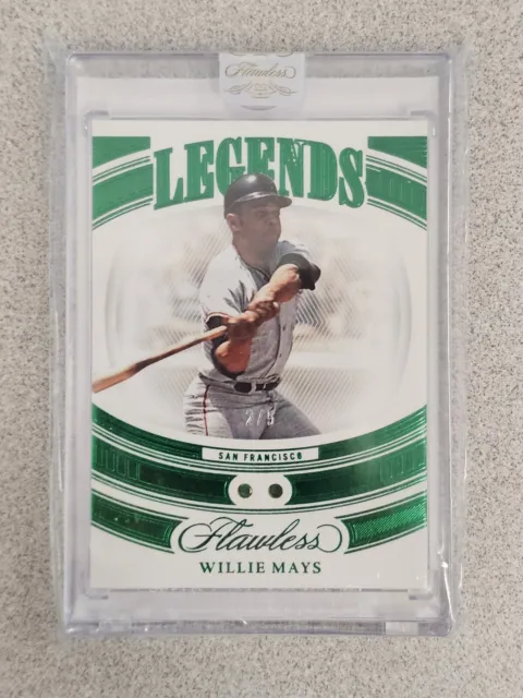 2023 Flawless Willie Mays Legends Dual Genuine Emerald /5 Giants