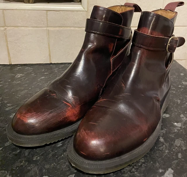 Dr martens teresa cherry hot sale red