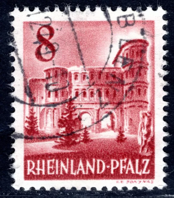 FRANZÖSISCHE ZONE RHEINLAND PFALZ 1948 36 gestempelt TADELLOS geprüft BPP (S6541