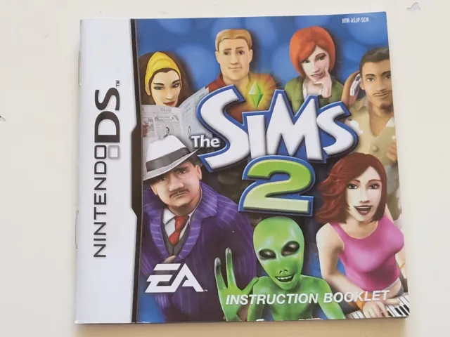 Nintendo ds Sims 2 booklet instructions manual ( ONLY )