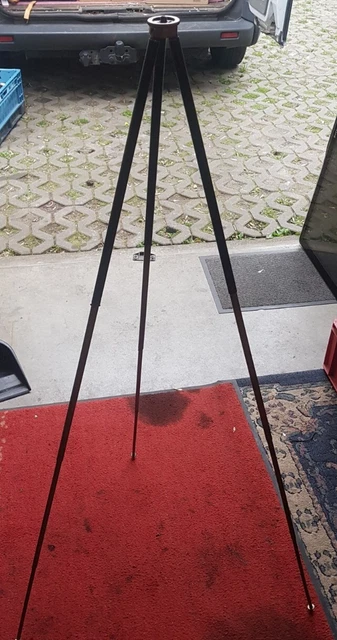Foto Stativ Messing Teleskopstativ 42-160+ cm Leder  DDR