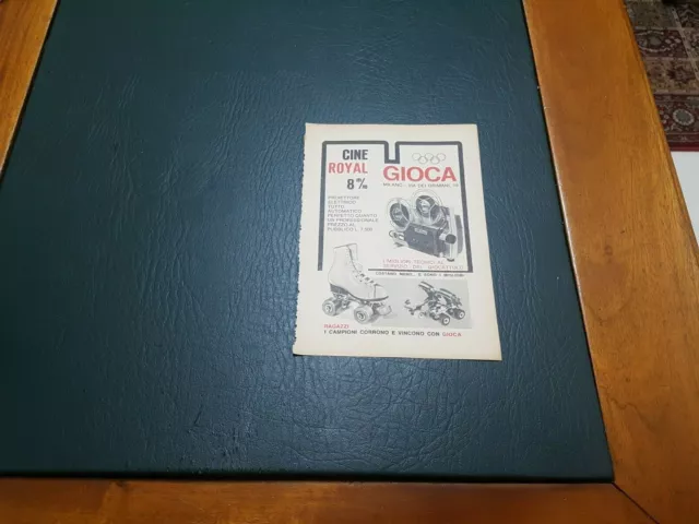 Advertising Italian Pubblicità Werbung : Cine Royal GIOCA * 1969 *