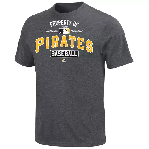 Maglietta MLB Baseball ""Property of"" PITTSBURGH PIRATES - Autentica Carbon Heather