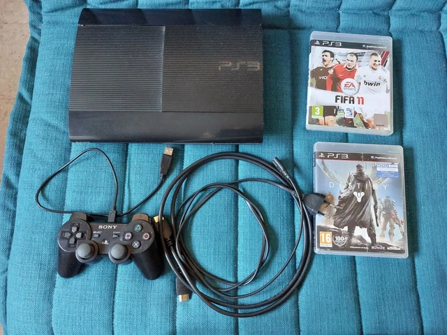 Console PS3 Ultra Slim 12 Go – Pack Avec FIFA 13, Fourreau, Boîte D'origine (occasion)