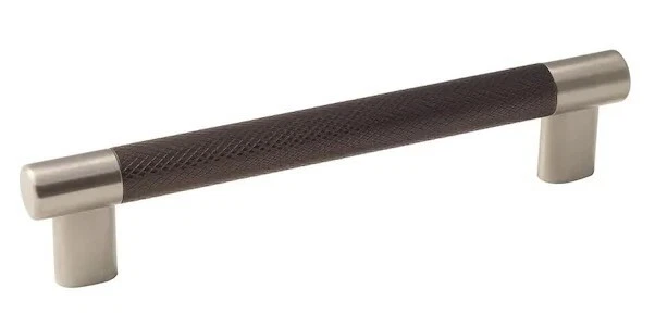 Amerock Esquire 6-5/16" Center-to-Center Satin Nickel/Oil-Rubbed Bronze Pulls(4)