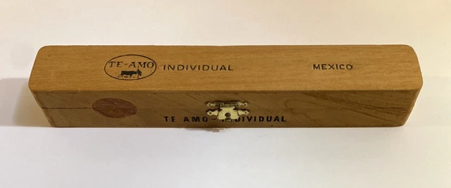 Te-Amo Robusto Natural 10 Cigars Empty Box Real Wood Display Case Humidor 222418737