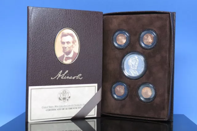 US Mint 2009 Lincoln Coin & Chronicle 5 Coin Proof Set Original Owner