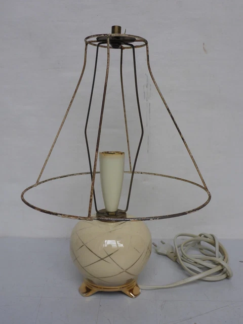 Applique Murale Vintage 50s/60s – Blanc – Lampe Rétro Pour Couloir, Salle De Bain Ou Chambre