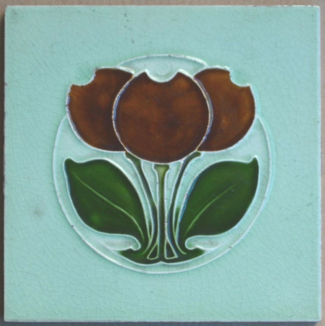 Alfred Meakin - Antique Art Nouveau Majolica Tile C1900