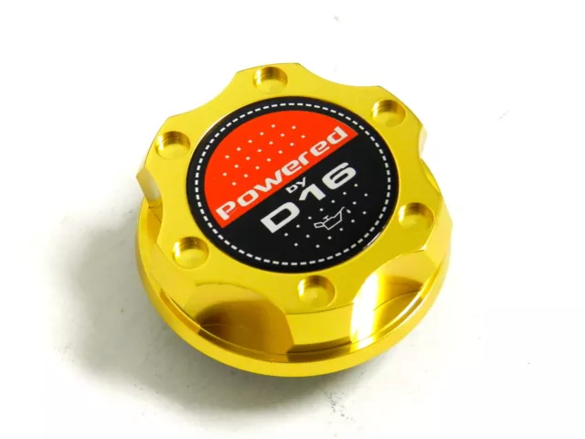 Gold Billet Cnc Racing Engine Oil Filler Cap Honda Civic Crx Del Sol D16