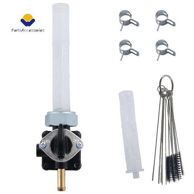 Robinet à Essence 3 Voies Avec Valve à Vide 6mm - Compatible GY6 50cc-150cc, Moto, Tondeuse - DIFLAX