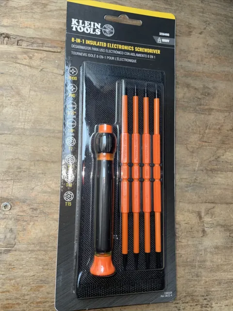 Klein Tools 8-in-1 Insulated Electronics Screwdriver 32584INS 1000V NEW PACKAGE
