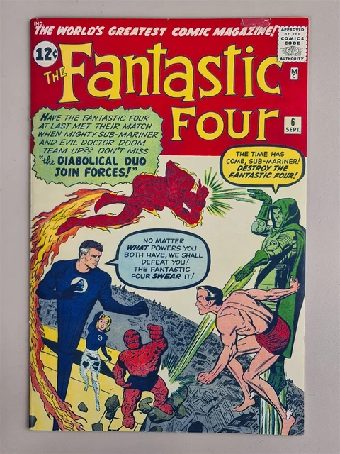 Fantastic Four #6 Silver Age 2Nd App Dr Doom Key Complete *Read*