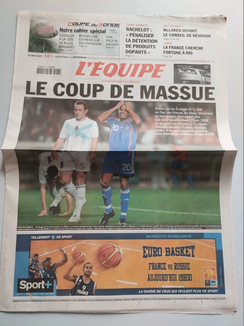 Journal L'Equipe – 26/10/2003 – Coupe Du Monde Rugby – Édition Originale