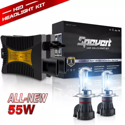 2x 55W H4 9003 HID Xenon Brenner Ballast Kit Birne Scheinwerfer Set 6000K-8000K