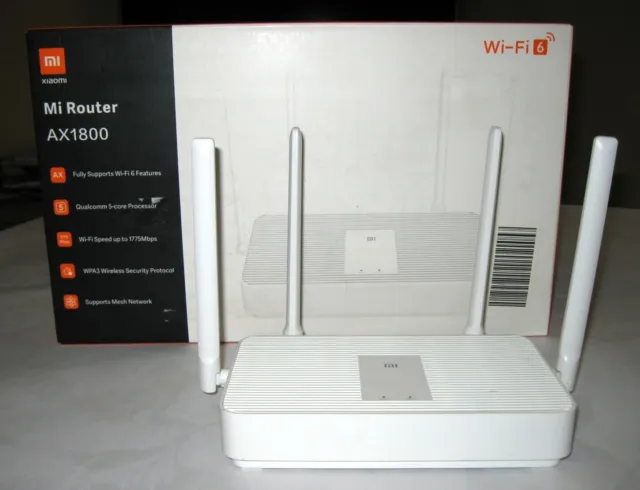 Xiaomi Mi Router AX1800 256MB Wi-Fi Router - Bianco