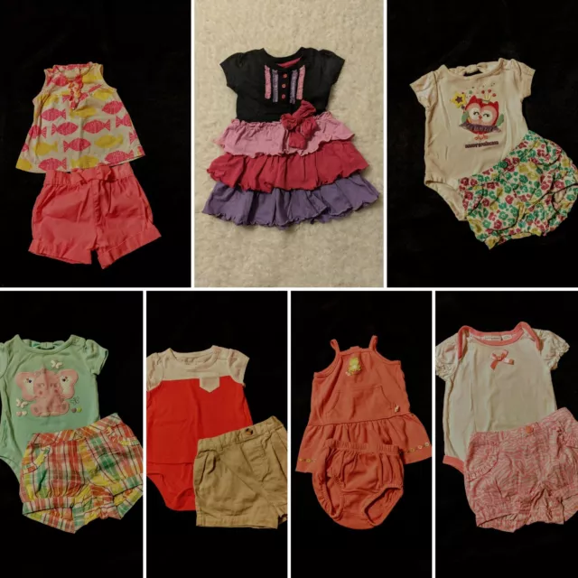 Baby Girl Size 0/3 Months Summer Clothing Lot