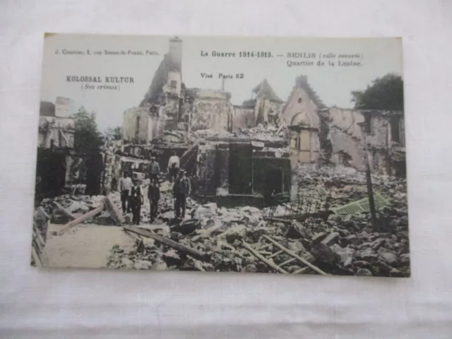 Cpa Ww1 Oise 60 Senlis Quartier De La Lusine