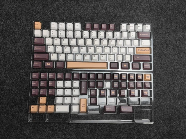 PBT Cafe Theme Keycap Cherry Profile 129 Key Dye-sub for Cherry MX Keyboard