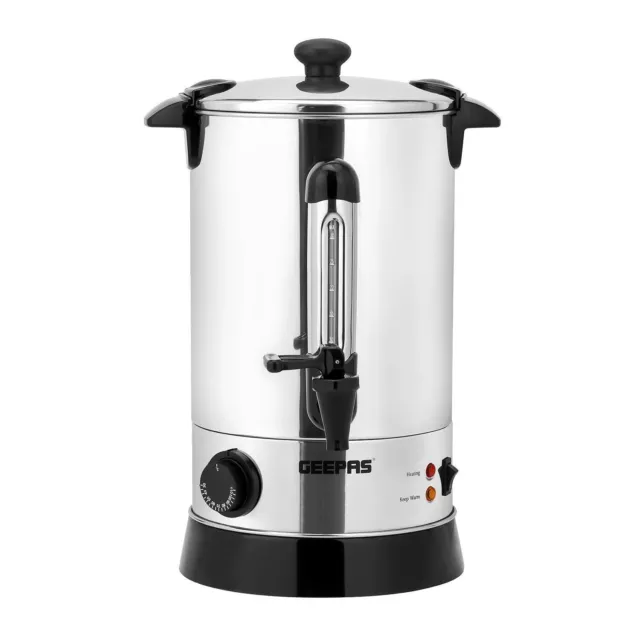 GEEPAS 6.8L Electric Stainless Steel Catering Water Boiler Commercial Tea Urn