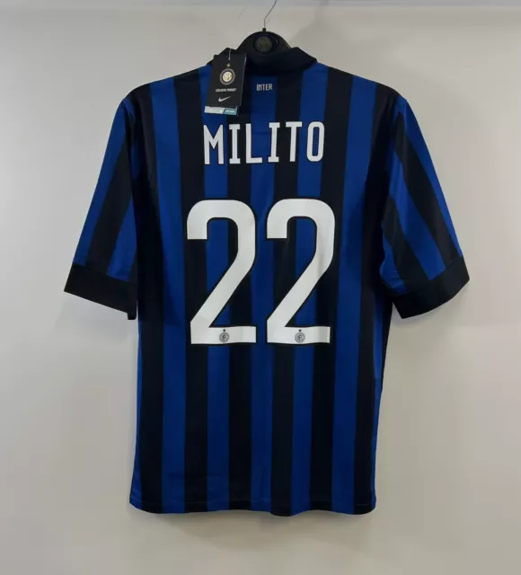 BNWT Inter Milan Milito 22 Home Football Shirt 2011/12 Adults Medium Nike A591