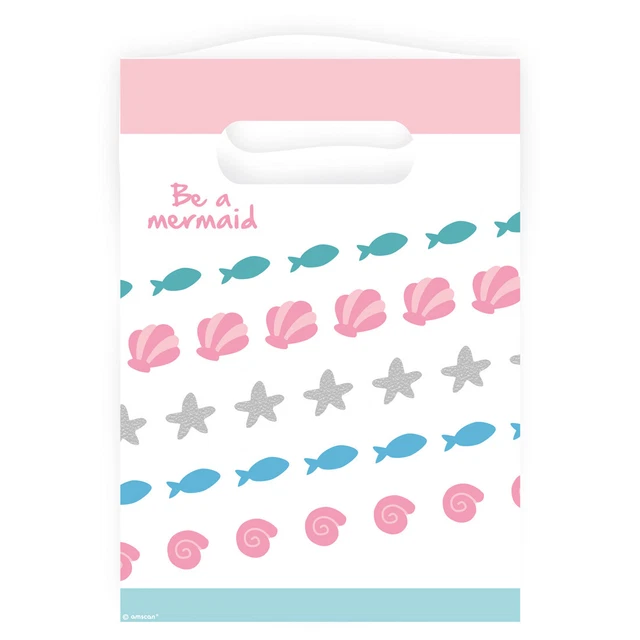 8 Sirena Pacchetto Regalo Mitgebsel Mermaid Festa Decorazione Compleanno Bambini