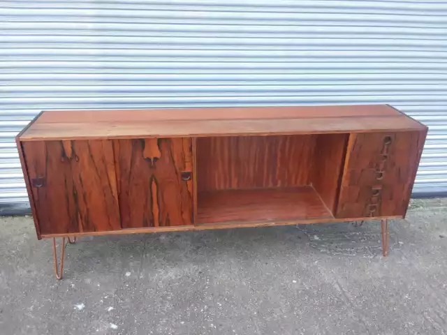 Vintage retro Mid Century rosewood sideboard tv record cabinet 60s 70s Danish