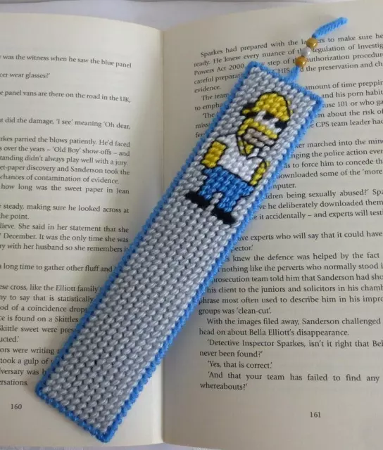 HOMER Simpsons, Cartoons - Handmade bookmark. Christmas Secret Santa, Book lover