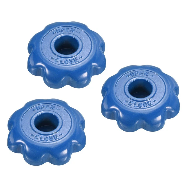 64mm Diámetro Mano Rueda, 3pzs Aluminio Aleación Mango para Gas Cilindro, Azul